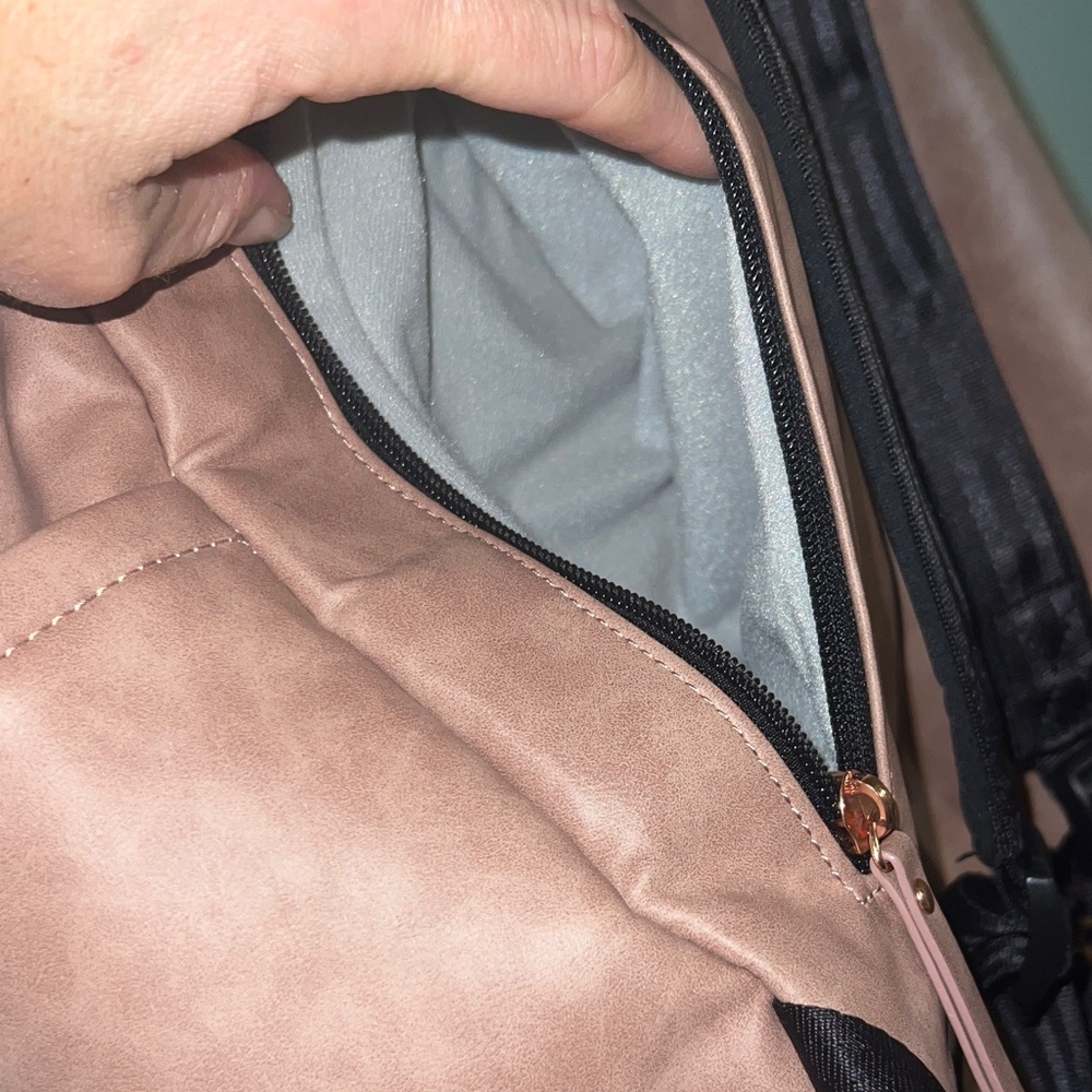 Petunia Pickle Bottom Boxy Backpack in Dusty Rose Matte leatherette - Picture 8 of 16